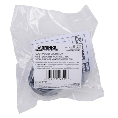 Brinks Commercial Brinks Commercial Steel Matte Brass/Black Door Stop Mounts to floor 1.75 in. BC41019